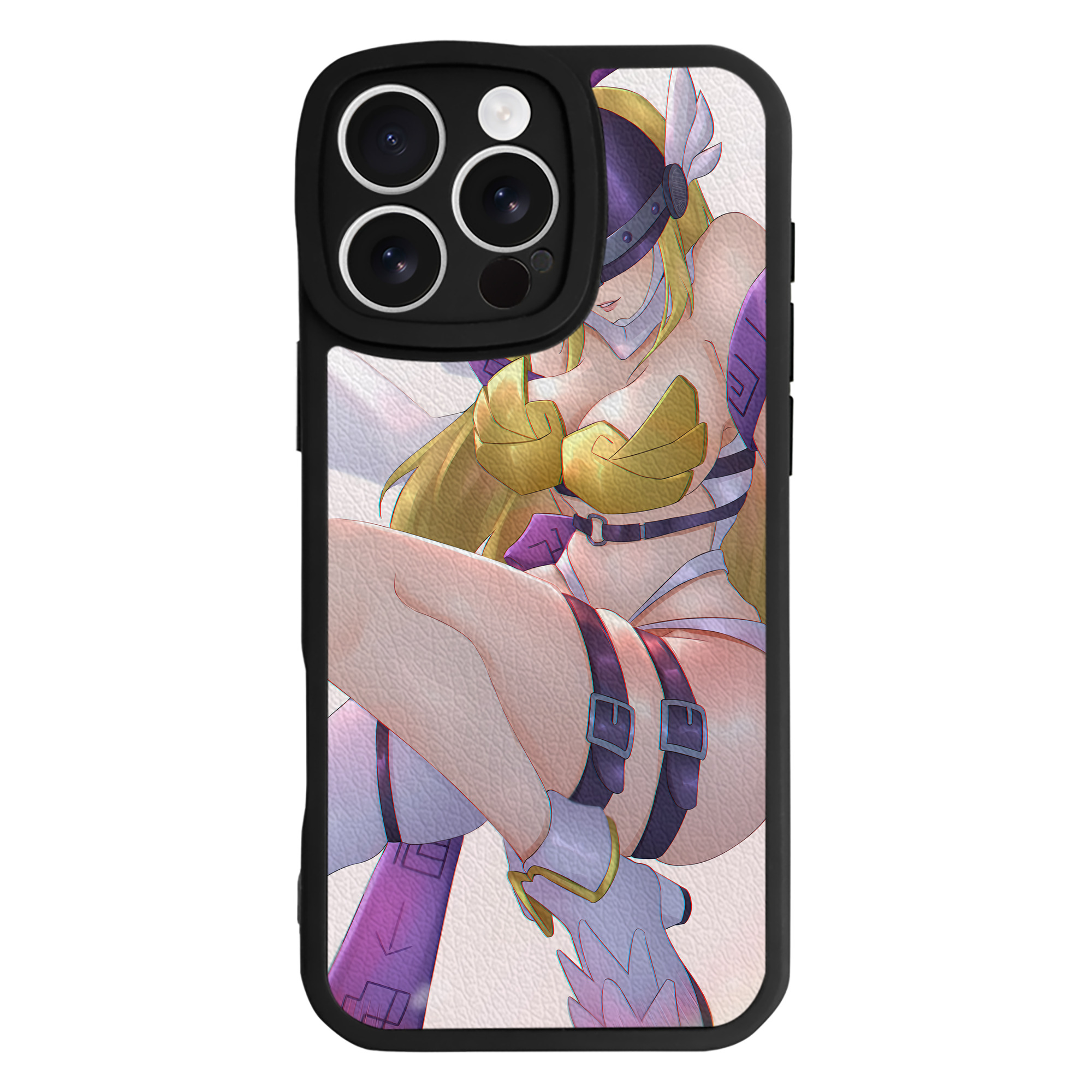 （画像用） Digimon デジタルモンスター/デジモン 【iPhone 16シリーズ対応】シリコンスマホケース（レザー調） 材質：シリコン